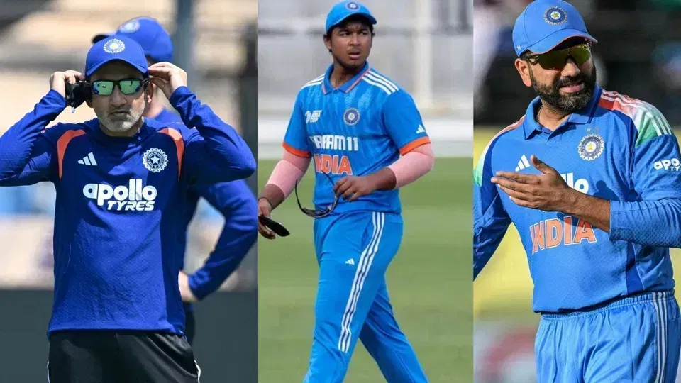 Gautam Gambhir, Vaibhav Sooryavanshi and Rohit Sharma [Source: AFP]